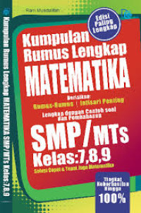 Image of Kumpulan Rumus Lengkap MATEMATIKA SMP/MTs Kelas: 7,8,9